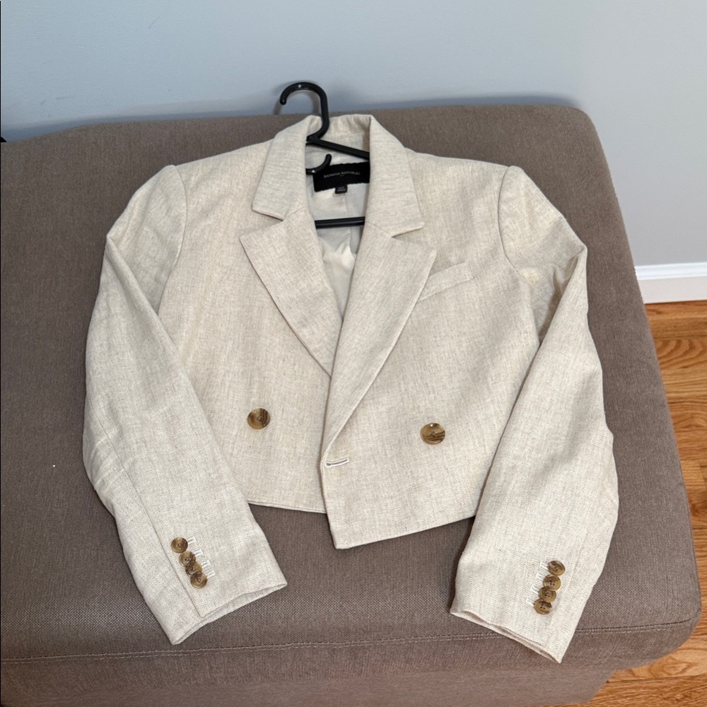 Banana Republic Beige Blazer with Brass Buttons